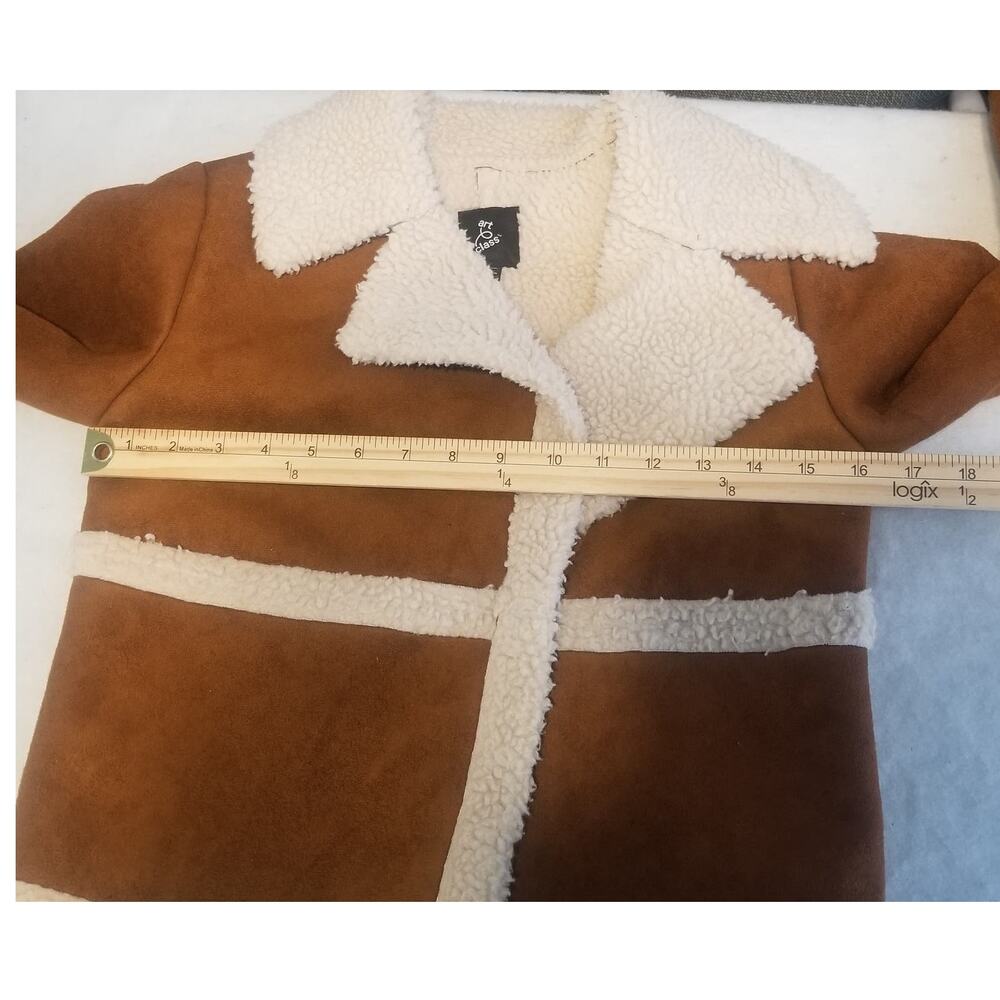 Art Class Girls Faux Suede Sherpa Moto Jacket - Picture 6 of 9
